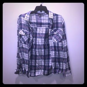 Blue, White, Pink Flannel